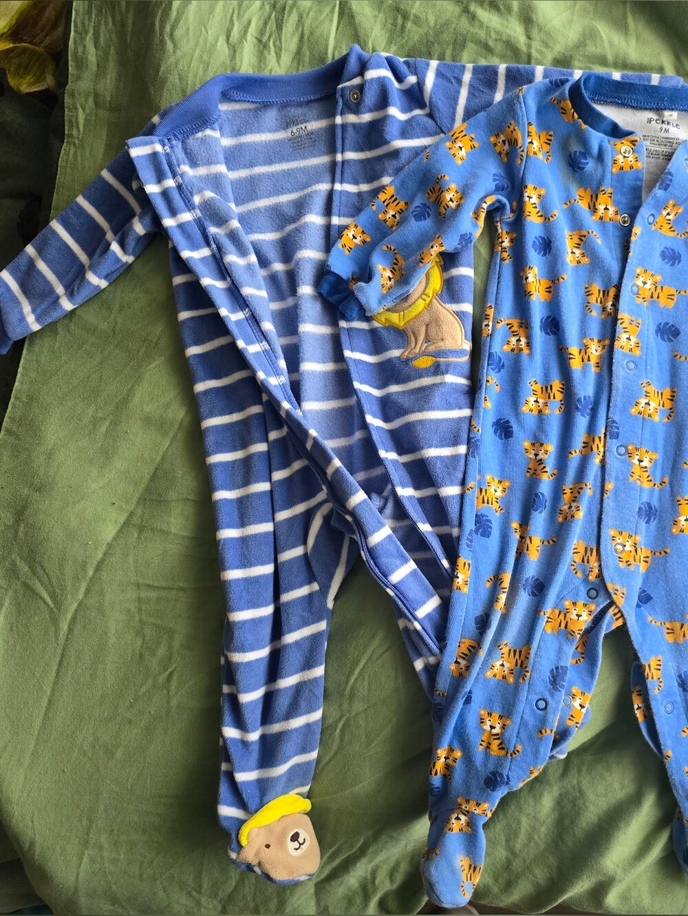 Baby Boy Footed Pajamas 6-9 Months 🐯💙